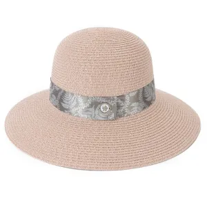 Hat Orchid Pink Fern Lei Brown