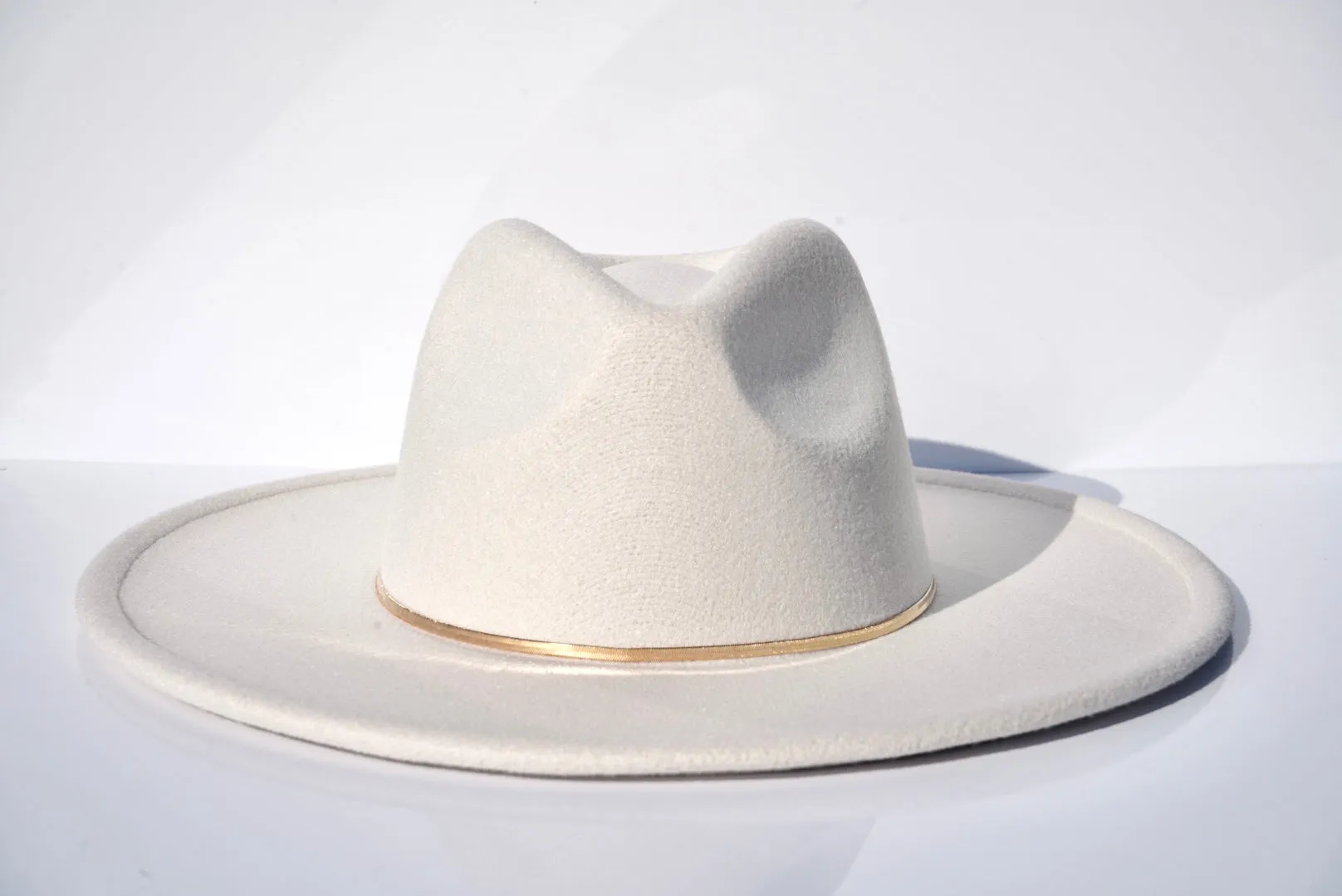 Hendrix Wide Brim Fedora - Off White