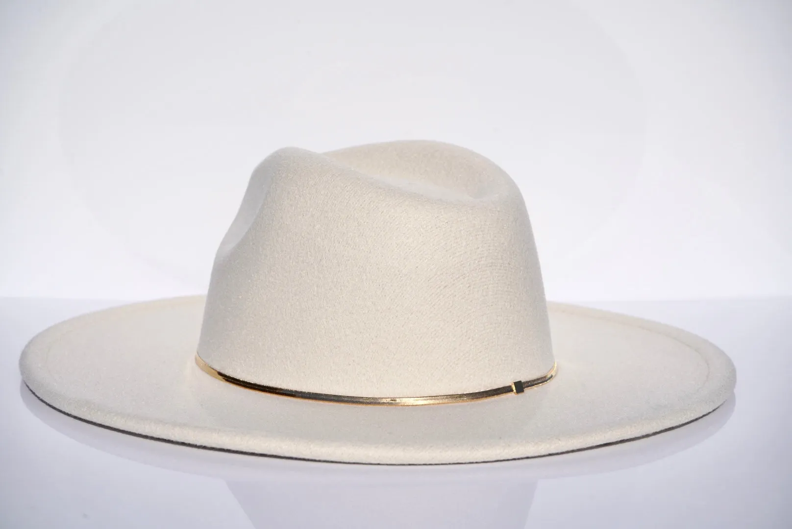 Hendrix Wide Brim Fedora - Off White