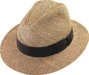 Henschel Seagrass Straw Safari Fedora Hat