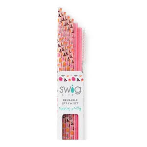 Hey Boo   Reusable Straw Set (Tall)