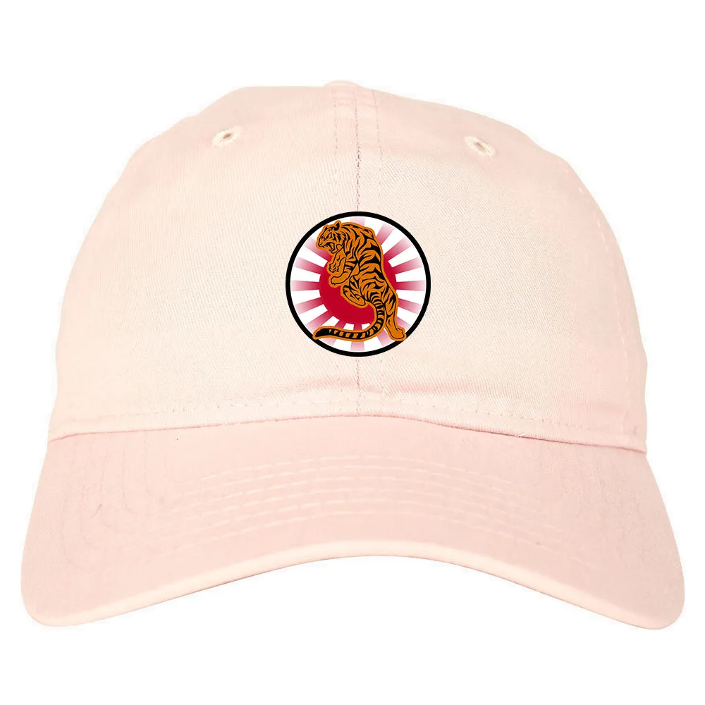 Japanese Tiger Rising Sun Mens Dad Hat Baseball Cap