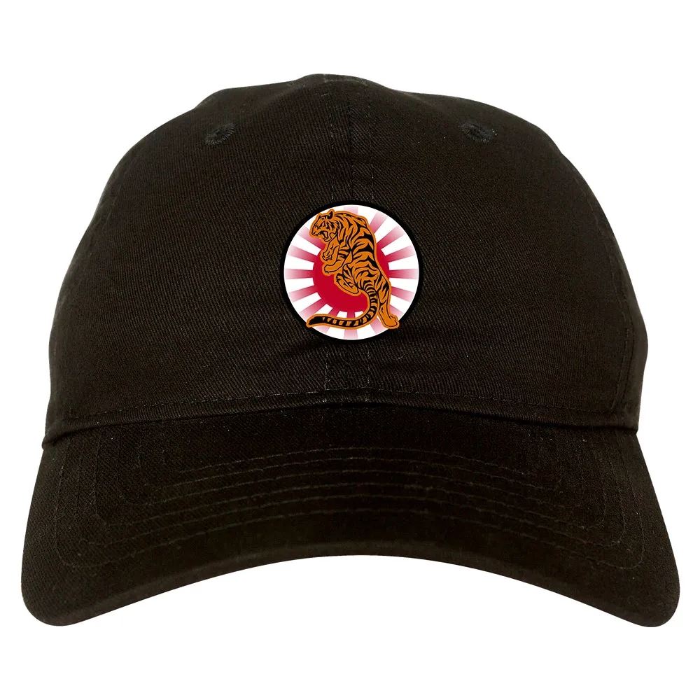 Japanese Tiger Rising Sun Mens Dad Hat Baseball Cap