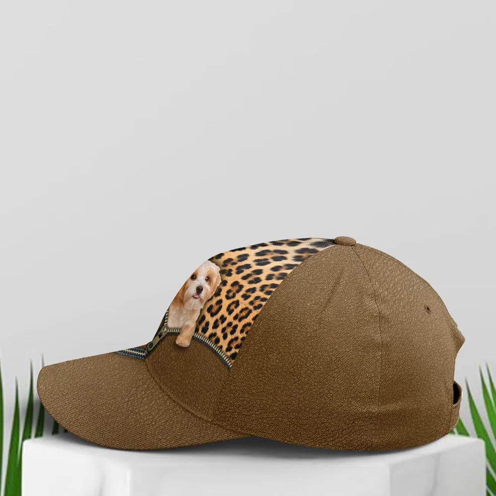 Kawaii Dog Inside Leopard Leather Style Baseball Cap Coolspod