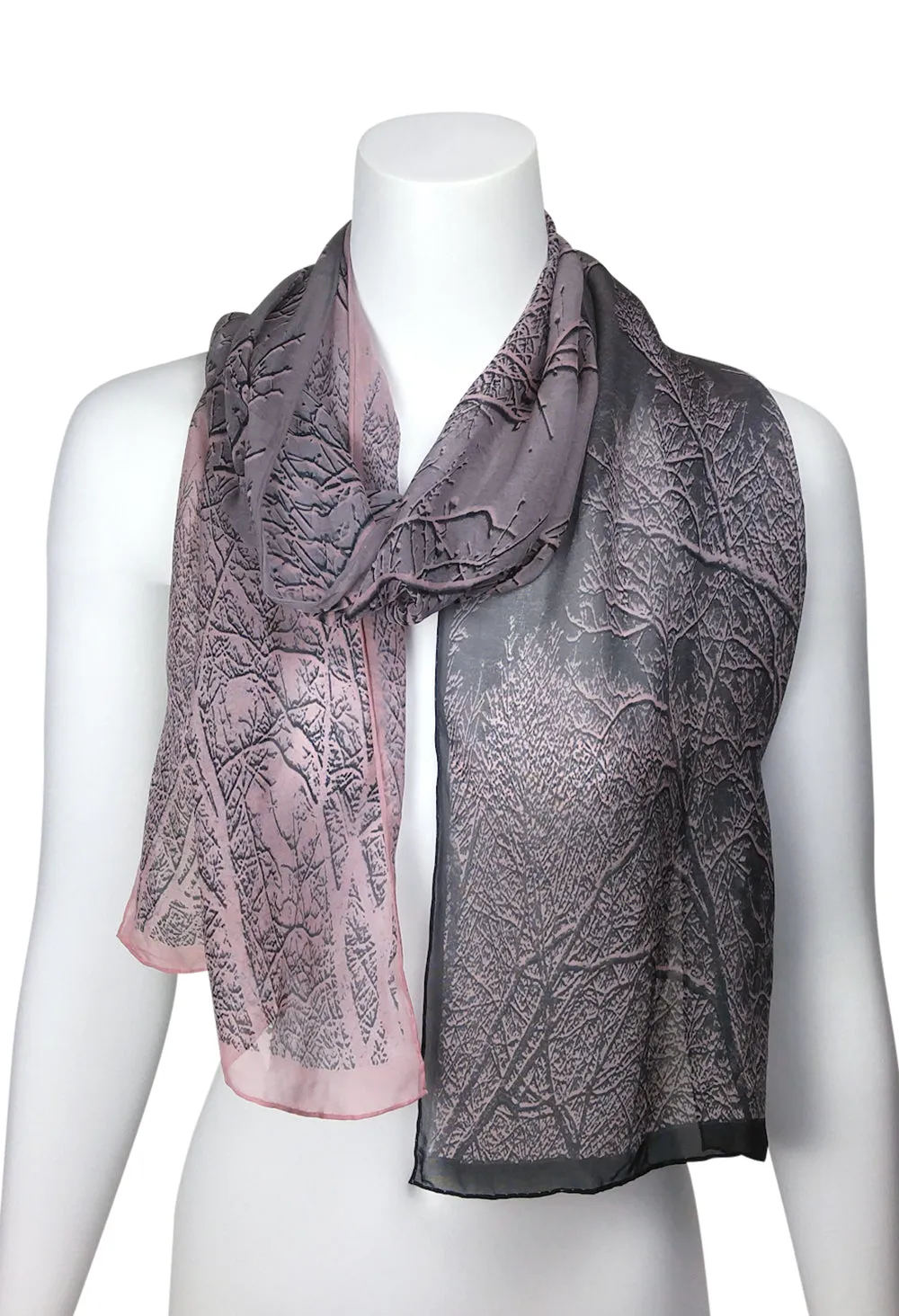 Lace Branches Ombre Silk Scarf, more colours