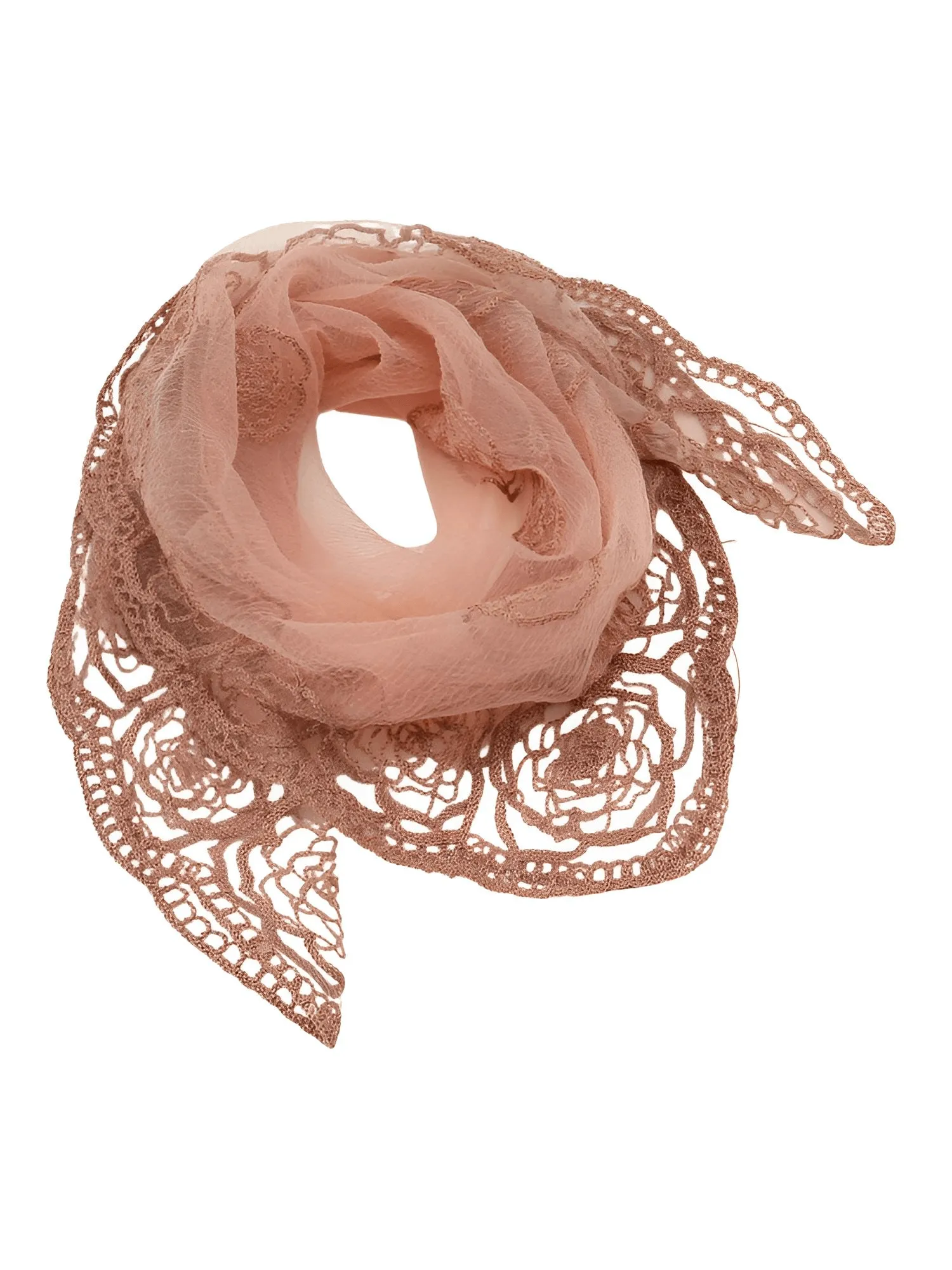 Lace Square Bandana Scarves Style Rock Embroidery Floral Headband Net See Through Headscarf