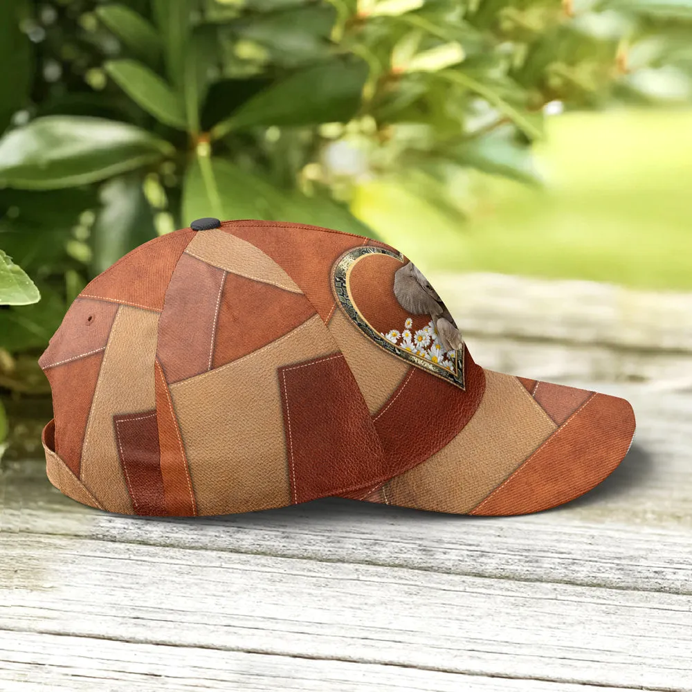 Leather Style Floral Elephant Baseball Cap Coolspod