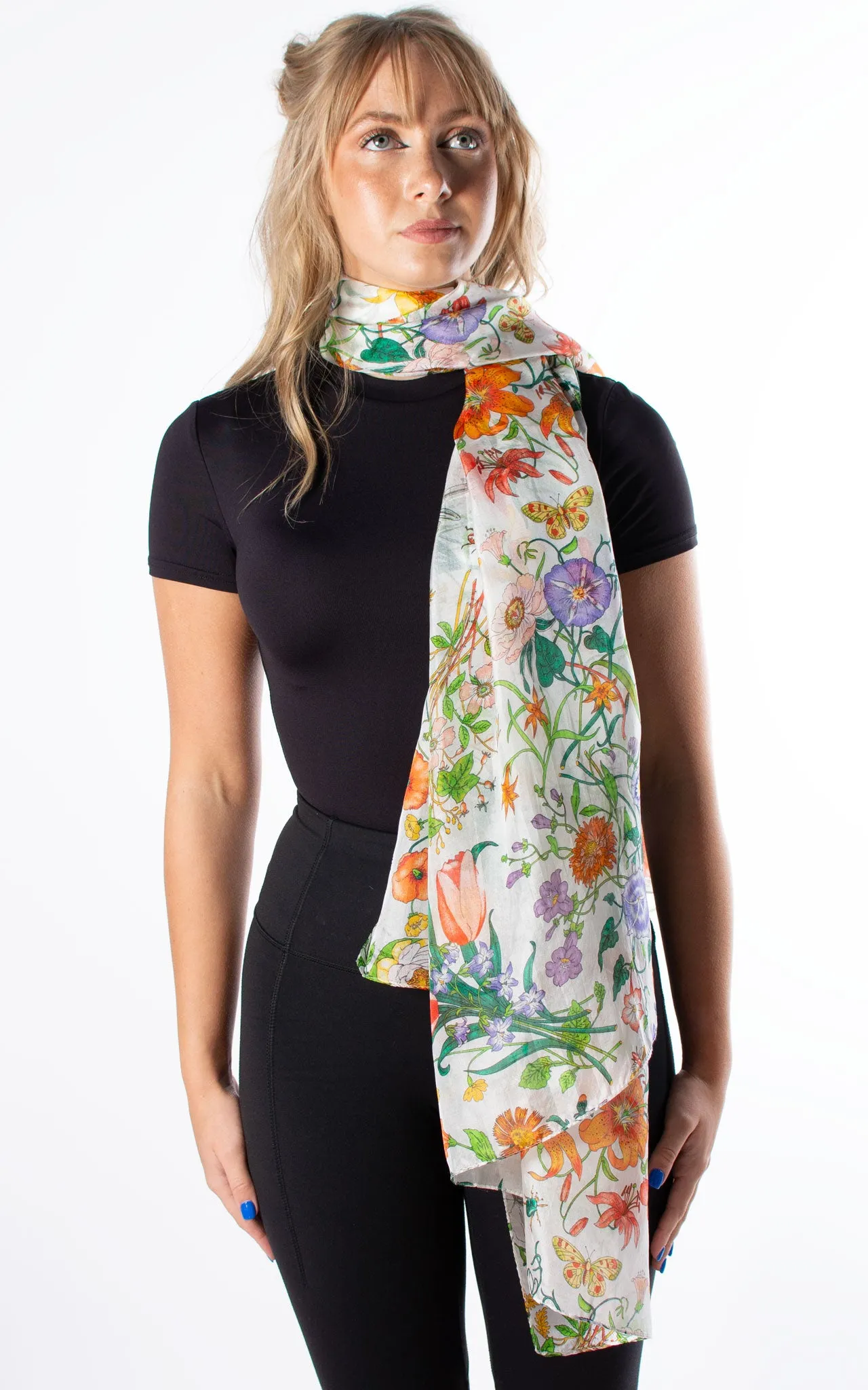 Meadow in Bloom Silk Scarf