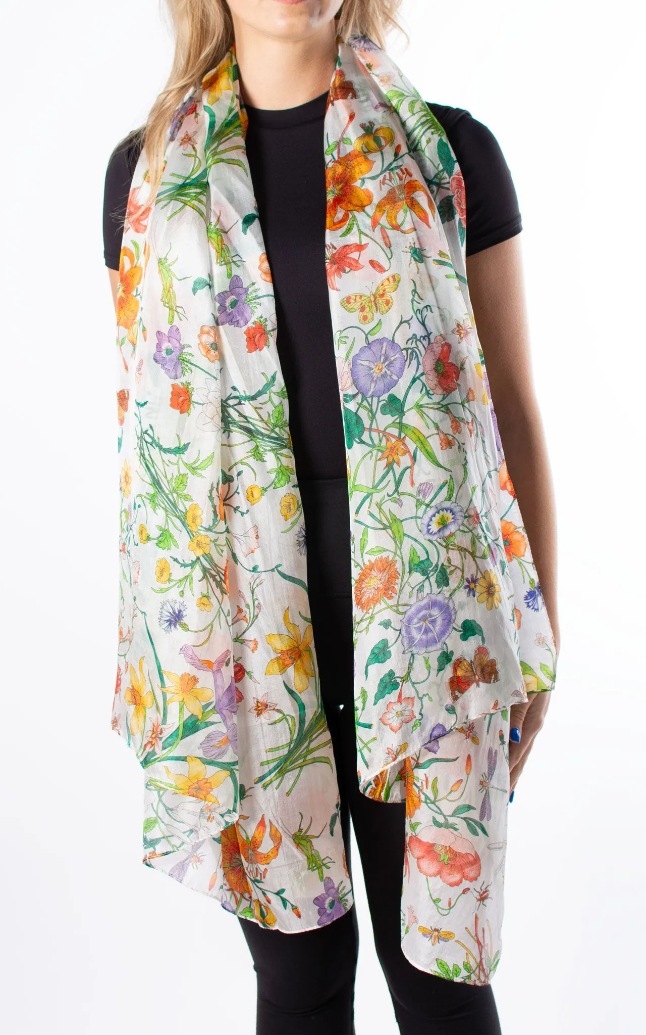 Meadow in Bloom Silk Scarf