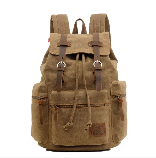 men's vintage canvas backpack