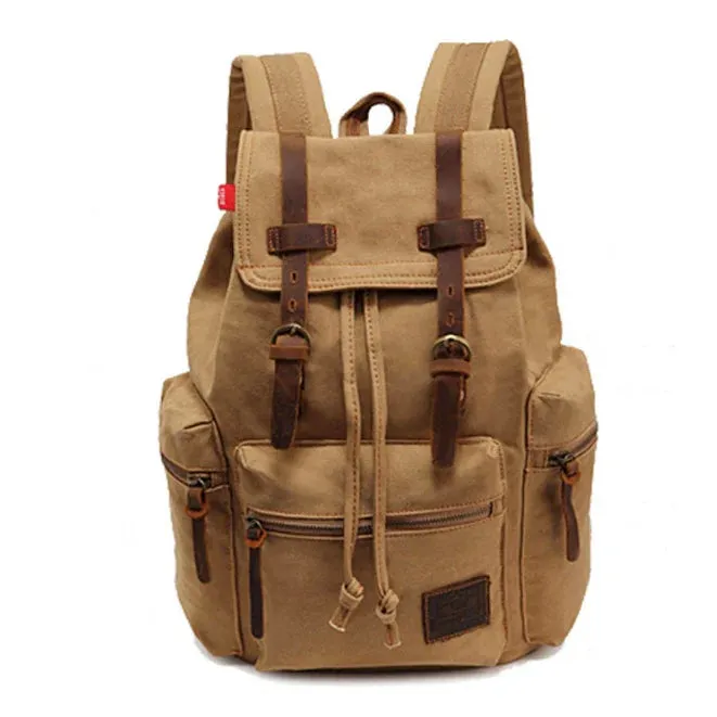 men's vintage canvas backpack