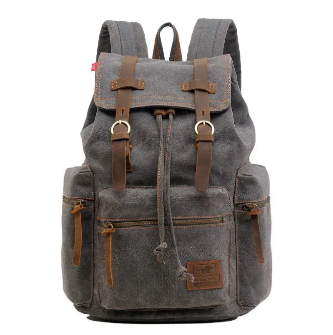 men's vintage canvas backpack