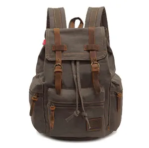 men's vintage canvas backpack