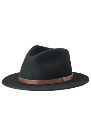 Messer Fedora (Unisex) - Black/Tan Band