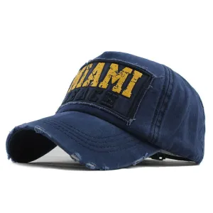 Miami Beach Embroidered Patch Baseball Cap