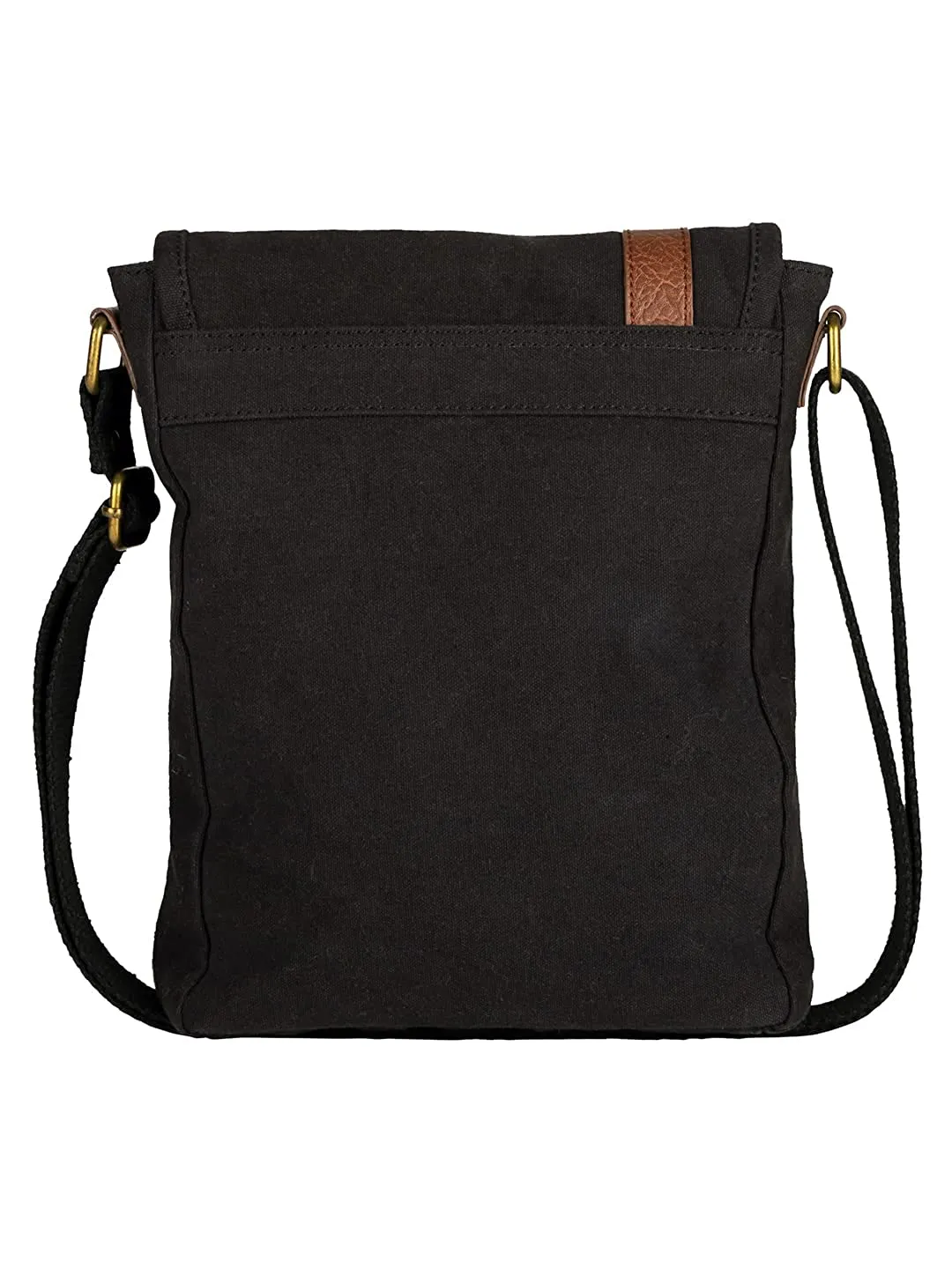 Mona B Upcycled Canvas Messenger Crossbody Bag with Stylish Design for Men and Women: Parker