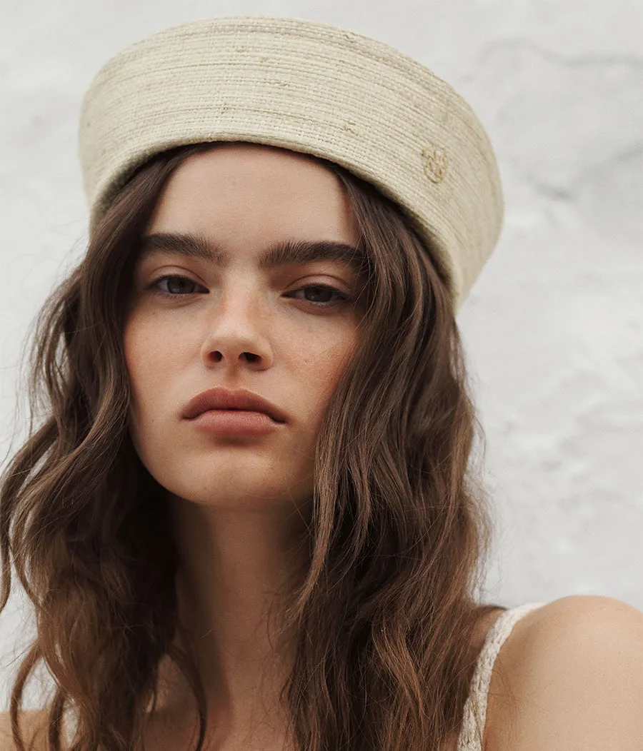 Monogram-embroidered Sailor Hat