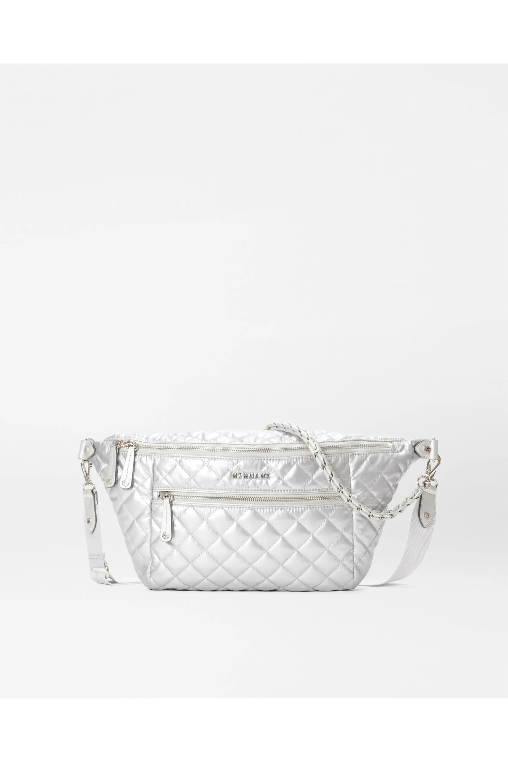 MZ Wallace Crosby Crossbody Sling Bag 1267C2096 | Matte Silver