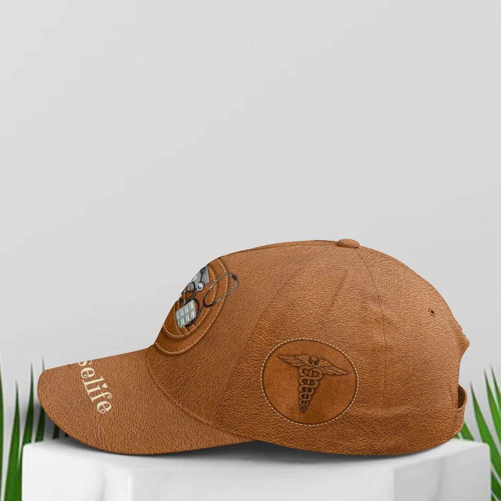 Nurse Life Leather Style Baseball Cap Coolspod