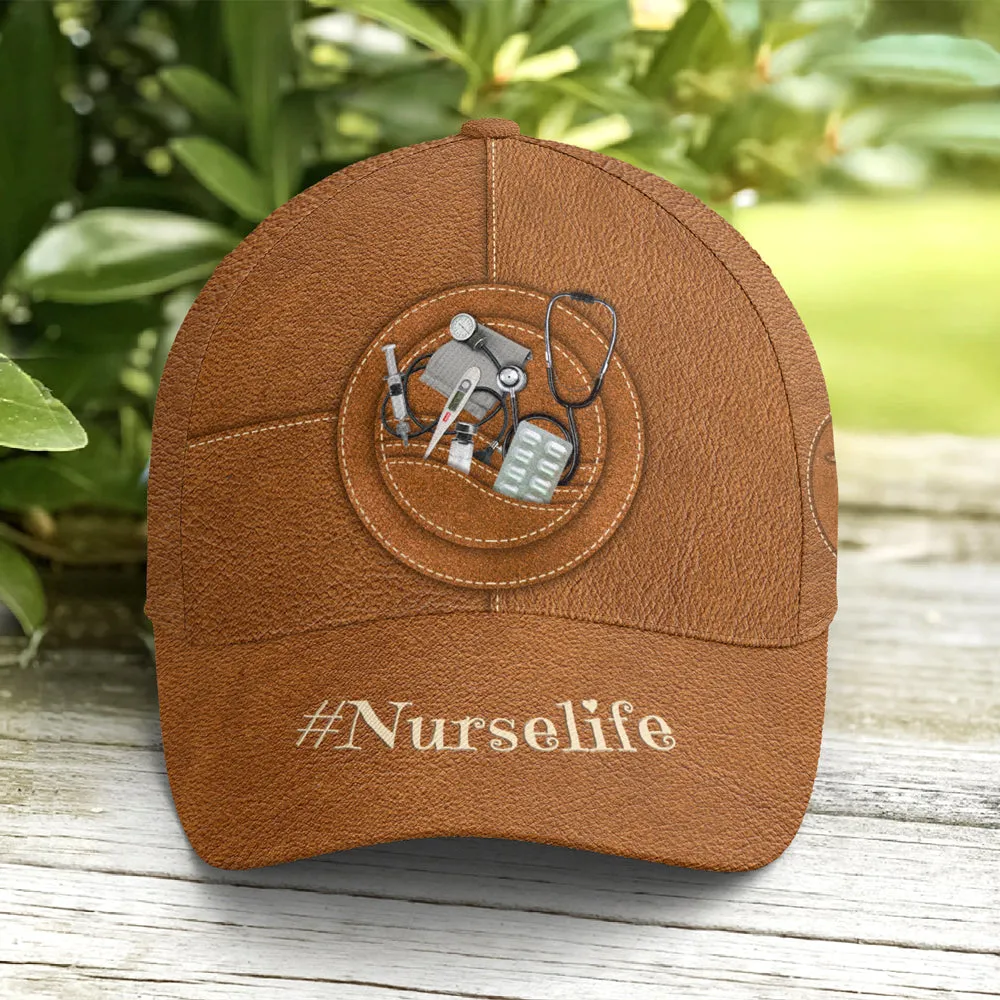 Nurse Life Leather Style Baseball Cap Coolspod