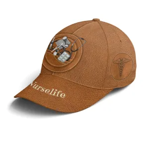 Nurse Life Leather Style Baseball Cap Coolspod