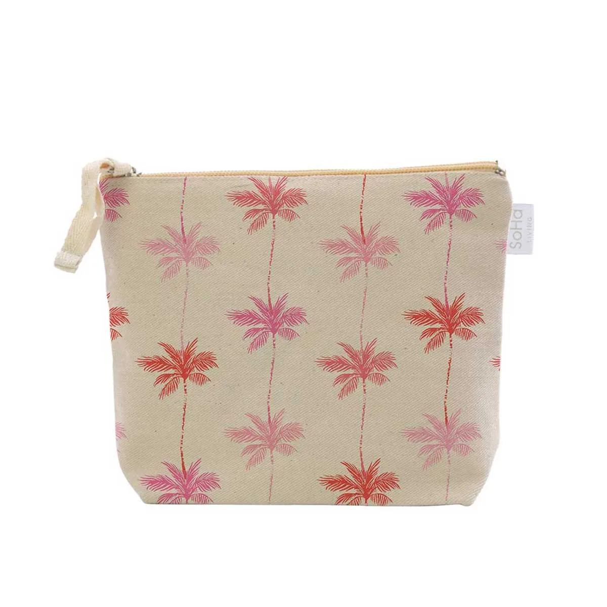 Palm Trees Upside Down Cosmetic Bag, Large