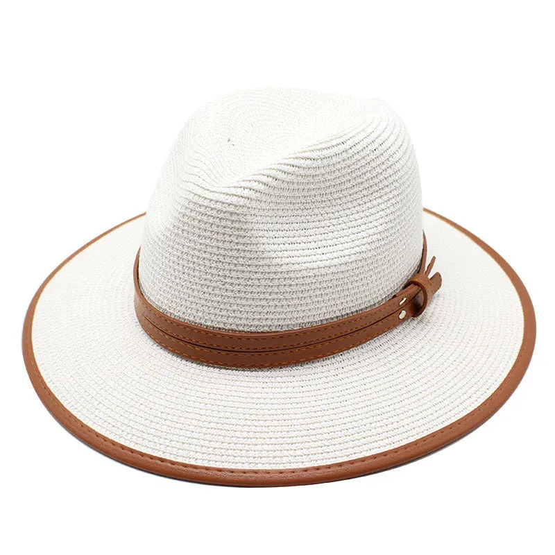 Panama Style Wide Brim Straw Hat