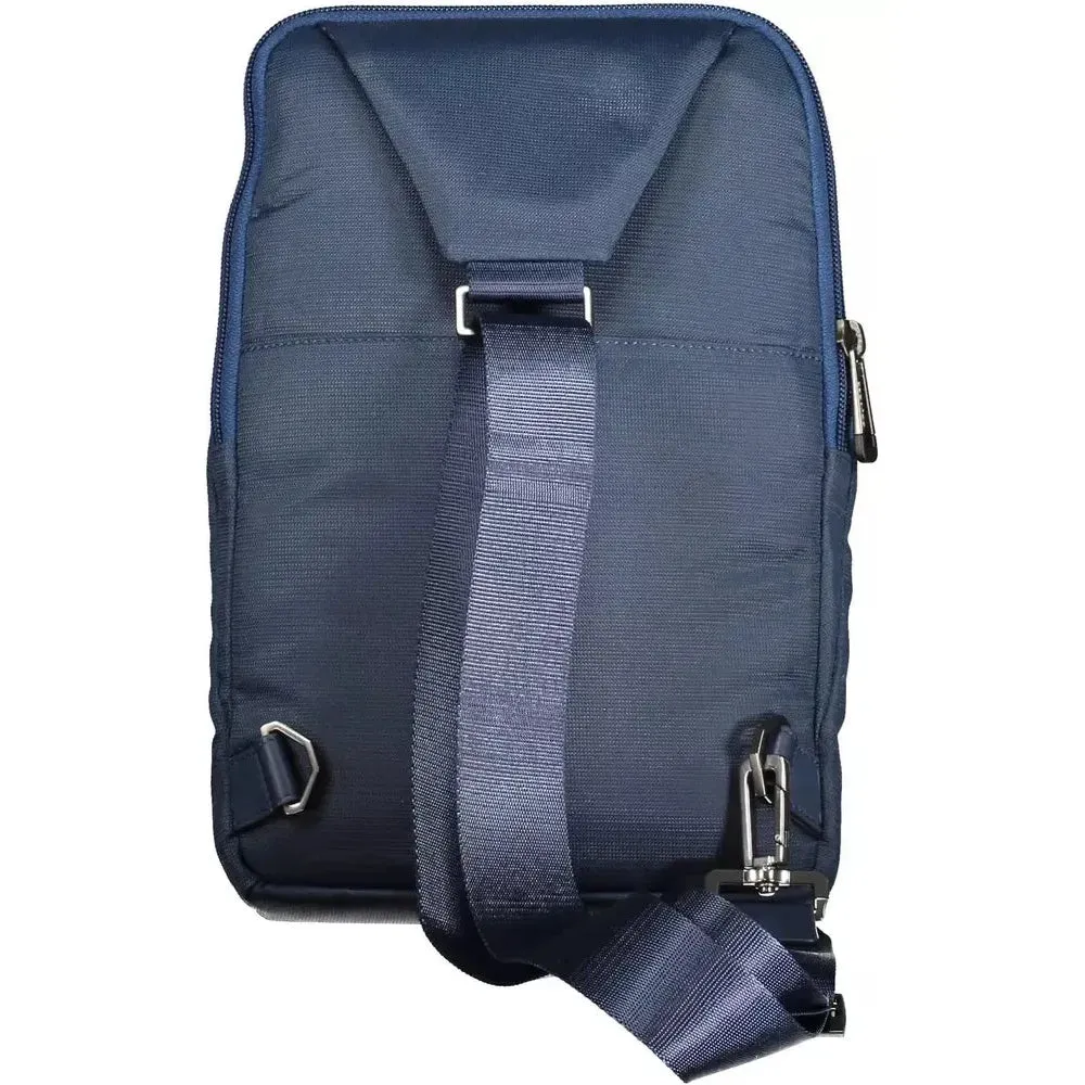 Piquadro Blue Recycled Men Shoulder Bag