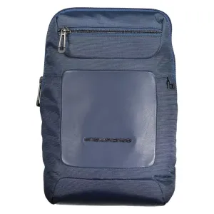 Piquadro Blue Recycled Men Shoulder Bag