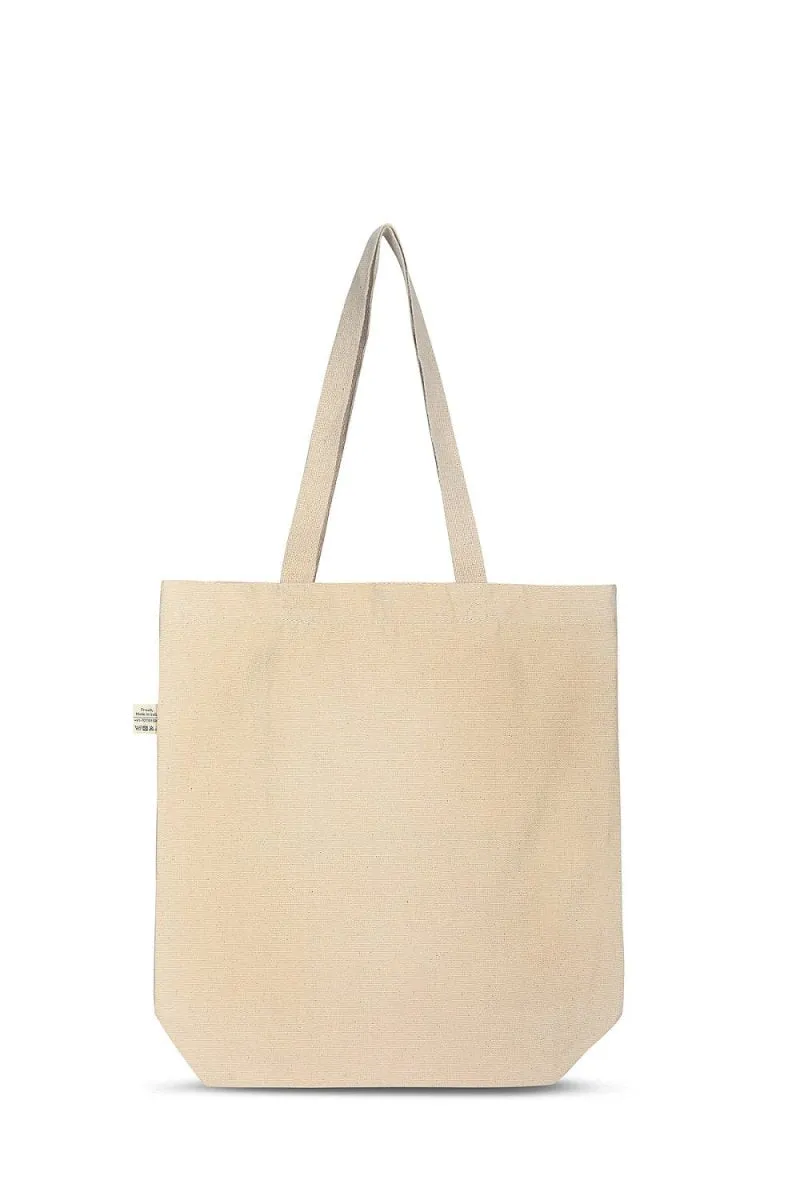 Premium Cotton Canvas Tote Bag- Buddha White