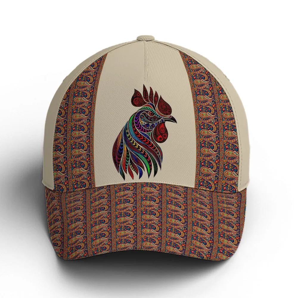 Rooster Chicken Leather Style Baseball Cap Coolspod