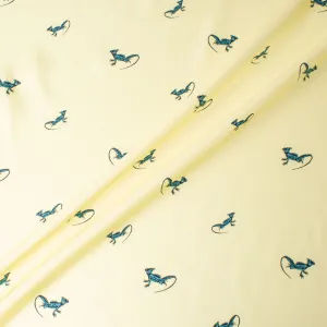 Salamander Printed Sorbet Yellow Pure Silk Twill