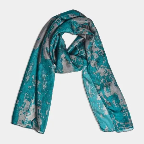 Silk Scarf - Baroque Teal