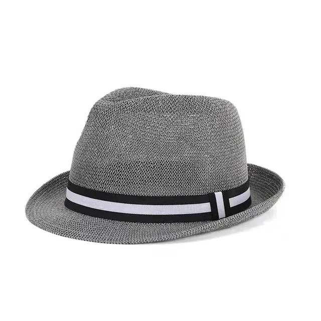 Summer Straw Hollow Breathable Trilby Hat