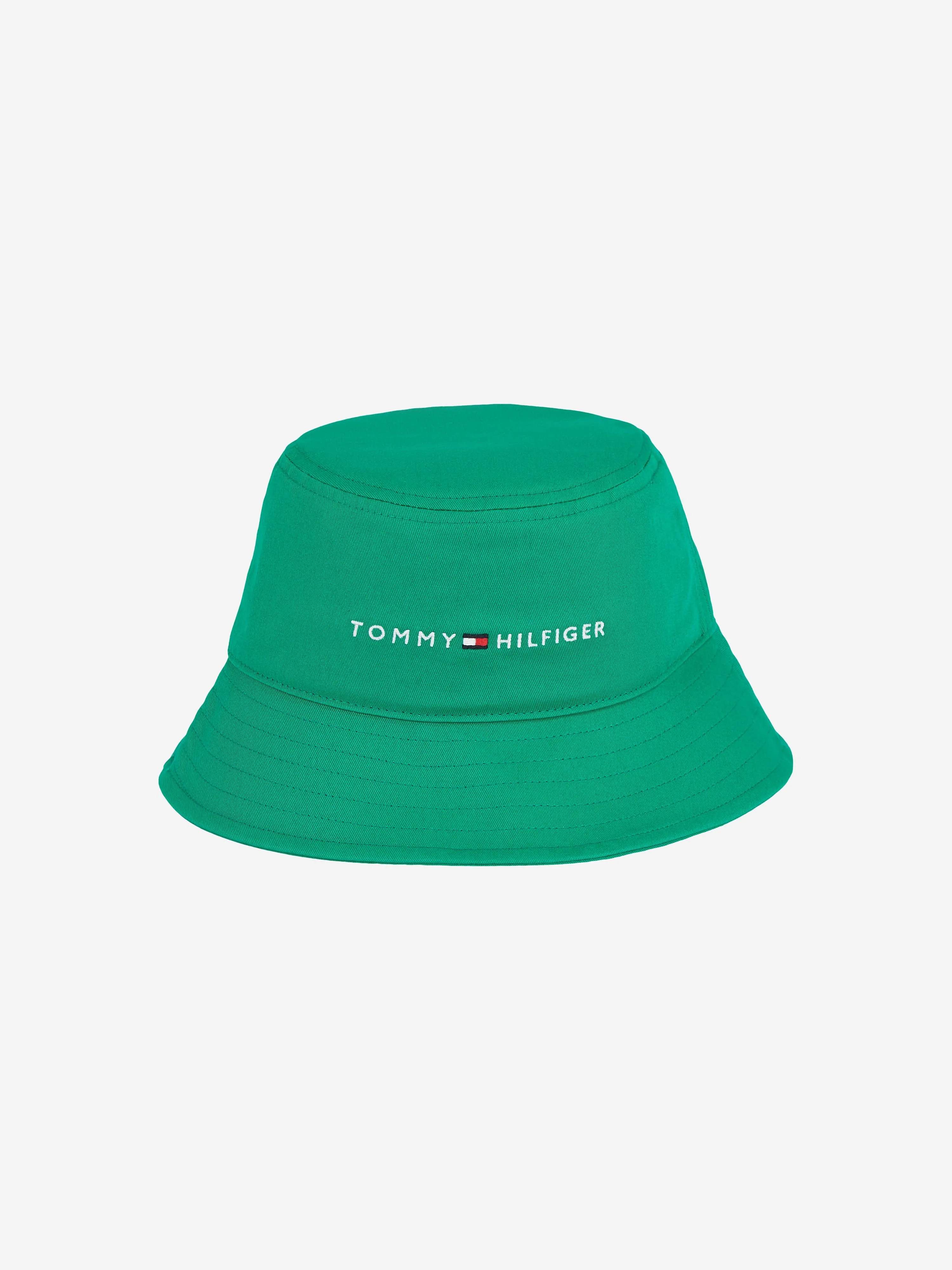 Tommy Hilfiger Kids Essential Logo Bucket Hat in Green