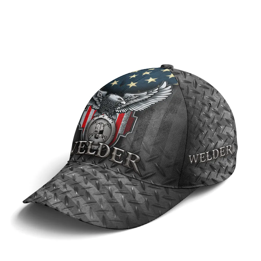 US Eagle Baseball Cap For Welder Metalic Style Coolspod