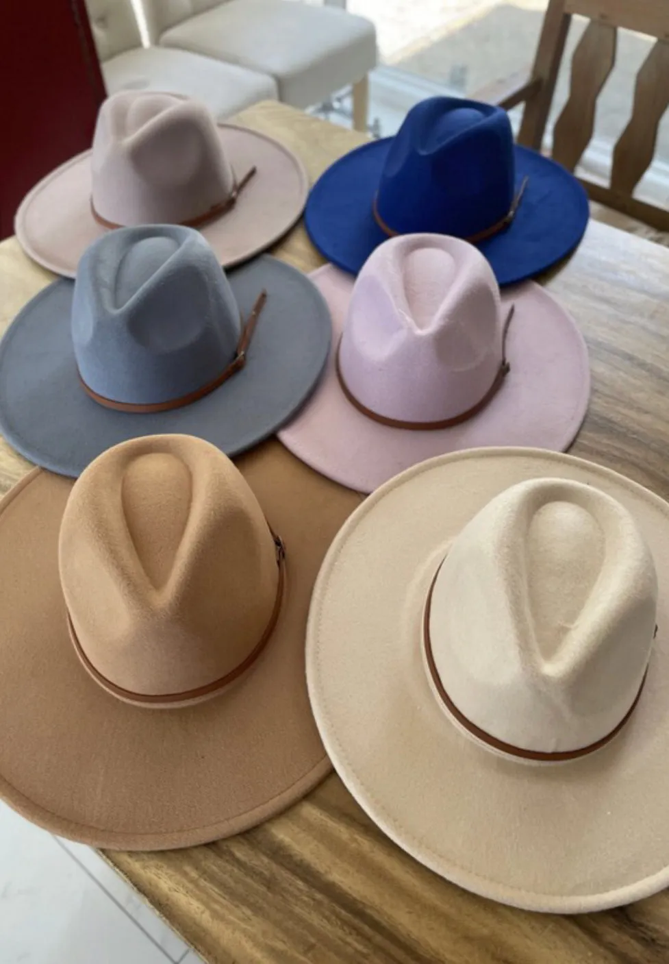 Wide Brim Panama Hat- Mauve