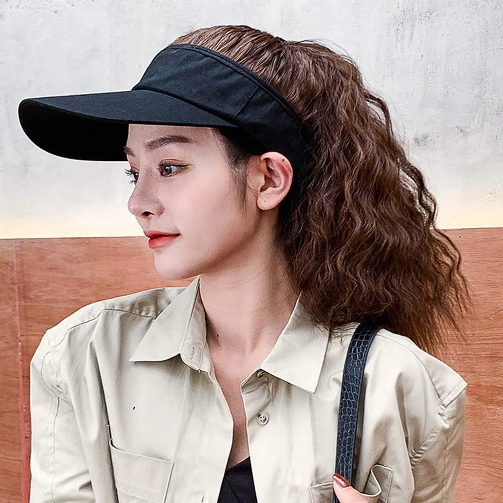 Women Artificial Hair Summer Baseball Cap