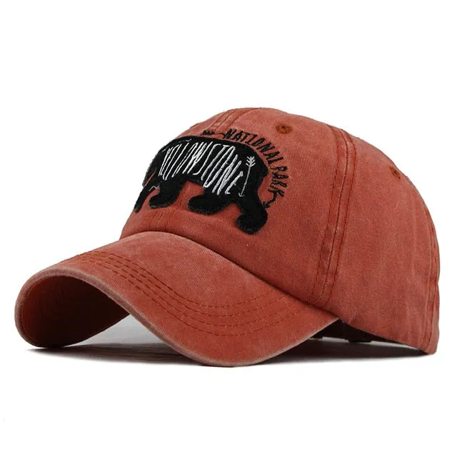 Yellowstone Volcano Embroidered Snapback Baseball Cap